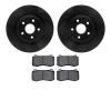 8402-42003 Drilled/Slotted Brake Rotors with Ultimate-Duty Brake Pads Kit [Black], 2006-2010 Mopar, Position: Front - image 1