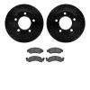 8402-42020 Drilled/Slotted Brake Rotors with Ultimate-Duty Brake Pads Kit [Black], 1976-1978 Mopar, Position: Front - image 1