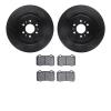 8402-46006 Drilled/Slotted Brake Rotors with Ultimate-Duty Brake Pads Kit [Black], 2004-2011 GM, Position: Rear - image 1
