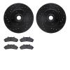 8402-54029 Drilled/Slotted Brake Rotors with Ultimate-Duty Brake Pads Kit [Black], 1995-2002 Ford/Lincoln/Mercury/Mazda, Positio - image 1