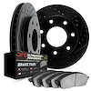 8402-54041 Drilled/Slotted Brake Rotors with Ultimate-Duty Brake Pads Kit [Black], 1997-2002 Ford/Lincoln/Mercury/Mazda, Positio - image 1