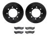 8402-54054 Drilled/Slotted Brake Rotors with Ultimate-Duty Brake Pads Kit [Black], 1999-2007 Ford/Lincoln/Mercury/Mazda, Positio - image 1