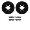 8402-54055 Drilled/Slotted Brake Rotors with Ultimate-Duty Brake Pads Kit [Black], 1999-2007 Ford/Lincoln/Mercury/Mazda, Positio - image 1