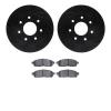 8402-54073 Drilled/Slotted Brake Rotors with Ultimate-Duty Brake Pads Kit [Black], 2004-2008 Ford/Lincoln/Mercury/Mazda, Positio - image 1