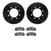 8402-54081 Drilled/Slotted Brake Rotors with Ultimate-Duty Brake Pads Kit [Black], 2010-2012 Ford/Lincoln/Mercury/Mazda, Positio - image 1