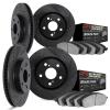 8404-42004 Drilled/Slotted Brake Rotors with Ultimate-Duty Brake Pads Kit [Black], Fits Select Mopar, Position: Front and Rear - image 1