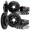 8404-42011 Drilled/Slotted Brake Rotors with Ultimate-Duty Brake Pads Kit [Black], 1993-1994 Mopar, Position: Front and Rear - image 1