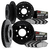 8404-54008 Drilled/Slotted Brake Rotors with Ultimate-Duty Brake Pads Kit [Black], 1997-2002 Ford/Lincoln/Mercury/Mazda, Positio - image 1