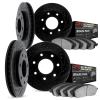 8404-54036 Drilled/Slotted Brake Rotors with Ultimate-Duty Brake Pads Kit [Black], 2009-2009 Ford/Lincoln/Mercury/Mazda, Positio - image 1