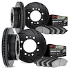 8404-54038 Drilled/Slotted Brake Rotors with Ultimate-Duty Brake Pads Kit [Black], 2010-2012 Ford/Lincoln/Mercury/Mazda, Positio - image 1