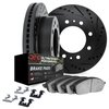 8412-40006 Drilled/Slotted Brake Rotors with Ultimate-Duty Brake Pads Kit & Hardware [Black], 2000-2002 Mopar, Position: Front - image 2