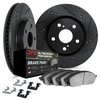 8412-40018 Drilled/Slotted Brake Rotors with Ultimate-Duty Brake Pads Kit & Hardware [Black], 2005-2010 Multiple Makes/Models, P - image 2