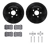8412-42010 Drilled/Slotted Brake Rotors with Ultimate-Duty Brake Pads Kit & Hardware [Black], Fits Select Mopar, Position: Rear - image 1