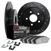 8412-42012 Drilled/Slotted Brake Rotors with Ultimate-Duty Brake Pads Kit & Hardware [Black], Fits Select Mopar, Position: Rear - image 2