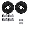 8412-48046 Drilled/Slotted Brake Rotors with Ultimate-Duty Brake Pads Kit & Hardware [Black], 2015-2020 GM, Position: Front - image 1