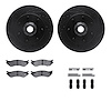 8412-54036 Drilled/Slotted Brake Rotors with Ultimate-Duty Brake Pads Kit & Hardware [Black], 1997-2004 Ford/Lincoln/Mercury/Maz - image 1