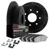 8412-54037 Drilled/Slotted Brake Rotors with Ultimate-Duty Brake Pads Kit & Hardware [Black], 1997-2004 Ford/Lincoln/Mercury/Maz - image 2