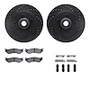 8412-54039 Drilled/Slotted Brake Rotors with Ultimate-Duty Brake Pads Kit & Hardware [Black], 1997-2000 Ford/Lincoln/Mercury/Maz - image 1