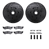8412-54041 Drilled/Slotted Brake Rotors with Ultimate-Duty Brake Pads Kit & Hardware [Black], 1997-2002 Ford/Lincoln/Mercury/Maz - image 1
