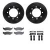8412-54044 Drilled/Slotted Brake Rotors with Ultimate-Duty Brake Pads Kit & Hardware [Black], 1999-2001 Ford/Lincoln/Mercury/Maz - image 1