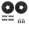 8412-54065 Drilled/Slotted Brake Rotors with Ultimate-Duty Brake Pads Kit & Hardware [Black], 2002-2005 Ford/Lincoln/Mercury/Maz - image 1