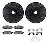 8412-54071 Drilled/Slotted Brake Rotors with Ultimate-Duty Brake Pads Kit & Hardware [Black], 2004-2008 Ford/Lincoln/Mercury/Maz - image 1