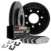 8412-54072 Drilled/Slotted Brake Rotors with Ultimate-Duty Brake Pads Kit & Hardware [Black], 2004-2008 Ford/Lincoln/Mercury/Maz - image 1