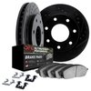 8412-54076 Drilled/Slotted Brake Rotors with Ultimate-Duty Brake Pads Kit & Hardware [Black], 2004-2011 Ford/Lincoln/Mercury/Maz - image 2