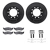 8412-54080 Drilled/Slotted Brake Rotors with Ultimate-Duty Brake Pads Kit & Hardware [Black], 2005-2016 Ford/Lincoln/Mercury/Maz - image 1