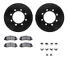 8412-54082 Drilled/Slotted Brake Rotors with Ultimate-Duty Brake Pads Kit & Hardware [Black], 2010-2012 Ford/Lincoln/Mercury/Maz - image 1