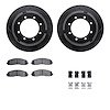 8412-54100 Drilled/Slotted Brake Rotors with Ultimate-Duty Brake Pads Kit & Hardware [Black], Fits Select Ford/Lincoln/Mercury/M - image 1