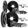 8414-47003 Drilled/Slotted Brake Rotors with Ultimate-Duty Brake Pads Kit & Hardware [Black], Fits Select GM, Position: Front an - image 1