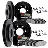 8414-54036 Drilled/Slotted Brake Rotors with Ultimate-Duty Brake Pads Kit & Hardware [Black], 2009-2009 Ford/Lincoln/Mercury/Maz - image 1