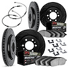 8424-47001 Drilled/Slotted Brake Rotors with Ultimate-Duty Brake Pads/Sensor & Hardware Kit [Black], Fits Select GM, Position: F - image 1