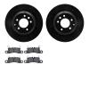 8502-02017 Drilled/Slotted Brake Rotors w/5000 Advanced Brake Pads Kit [Black], 2015-2018 Porsche, Position: Rear - image 1