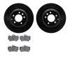 8502-02139 Drilled/Slotted Brake Rotors w/5000 Advanced Brake Pads Kit [Black], 2005-2006 Porsche, Position: Rear - image 1