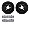8502-02140 Drilled/Slotted Brake Rotors w/5000 Advanced Brake Pads Kit [Black], 2008-2010 Multiple Makes/Models, Position: Rear - image 1