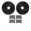 8502-03070 Drilled/Slotted Brake Rotors w/5000 Advanced Brake Pads Kit [Black], 2012-2017 Kia/Hyundai/Genesis, Position: Front - image 1