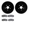 8502-13030 Drilled/Slotted Brake Rotors w/5000 Advanced Brake Pads Kit [Black], 2016-2019 Subaru, Position: Front - image 1