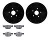 8502-13032 Drilled/Slotted Brake Rotors w/5000 Advanced Brake Pads Kit [Black], Fits Select Subaru, Position: Rear - image 1