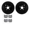 8502-13049 Drilled/Slotted Brake Rotors w/5000 Advanced Brake Pads Kit [Black], 2017-2020 Multiple Makes/Models, Position: Rear - image 1