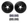 8502-26003 Drilled/Slotted Brake Rotors w/5000 Advanced Brake Pads Kit [Black], 2012-2013 Tesla, Position: Front - image 1