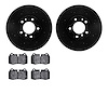 8502-31034 Drilled/Slotted Brake Rotors w/5000 Advanced Brake Pads Kit [Black], 1993-1997 BMW, Position: Front - image 1