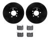 8502-31108 Drilled/Slotted Brake Rotors w/5000 Advanced Brake Pads Kit [Black], 2012-2021 BMW, Position: Front - image 1
