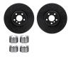 8502-31122 Drilled/Slotted Brake Rotors w/5000 Advanced Brake Pads Kit [Black], Fits Select BMW, Position: Front - image 1