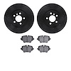 8502-31149 Drilled/Slotted Brake Rotors w/5000 Advanced Brake Pads Kit [Black], Fits Select Multiple Makes/Models, Position: Fro - image 1