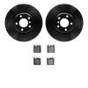 8502-31587 Drilled/Slotted Brake Rotors w/5000 Advanced Brake Pads Kit [Black], 2012-2020 BMW, Position: Rear - image 1
