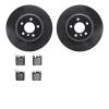 8502-31590 Drilled/Slotted Brake Rotors w/5000 Advanced Brake Pads Kit [Black], 2013-2021 BMW, Position: Rear - image 1