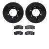 8502-37002 Drilled/Slotted Brake Rotors w/5000 Advanced Brake Pads Kit [Black], 2001-2001 GM, Position: Front - image 1