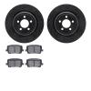 8502-39012 Drilled/Slotted Brake Rotors w/5000 Advanced Brake Pads Kit [Black], Fits Select Mopar, Position: Rear - image 1